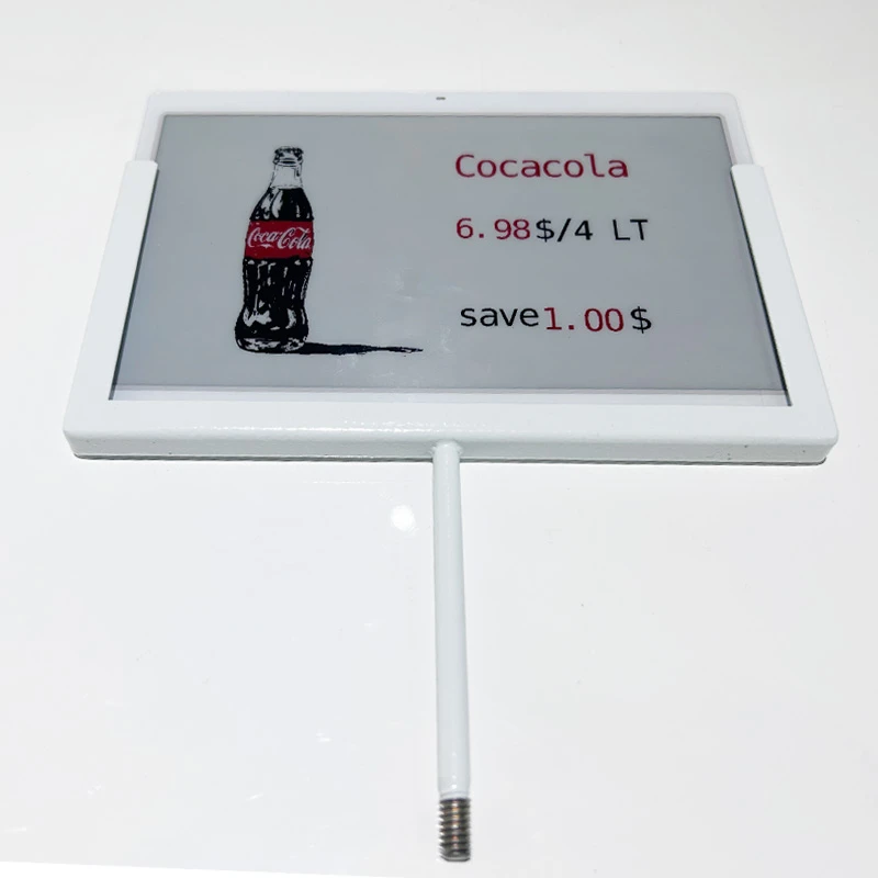 7,3 tuuman elektroninen hintalappu metalliruuvikiinnitys Coca-cola Style